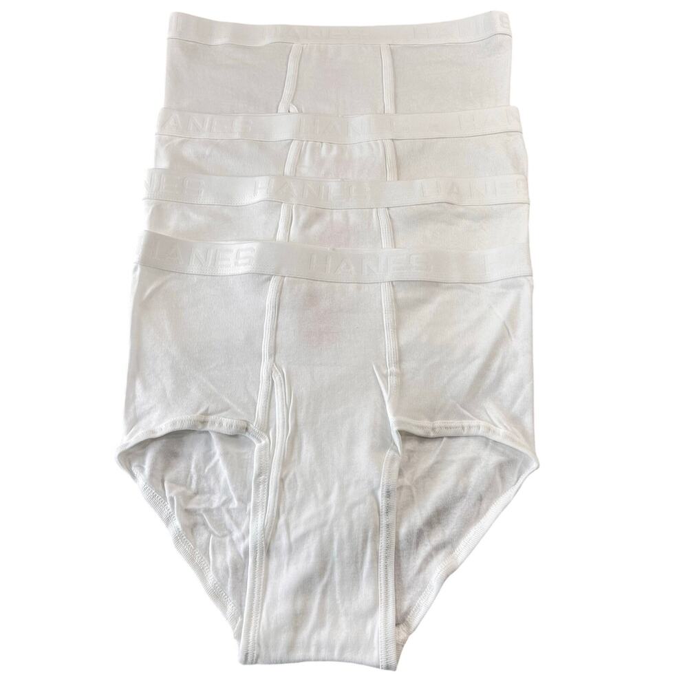 Hanes Brief White Underwear men's size Large 100% Cotton